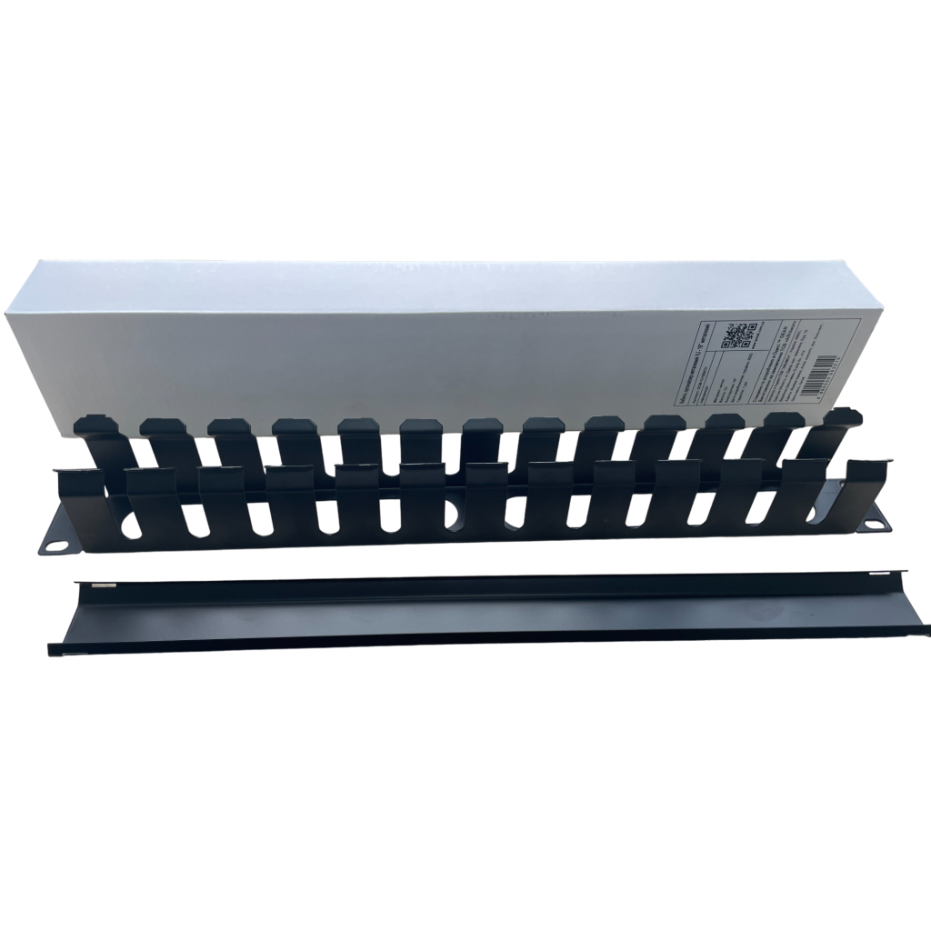 Кабельний організатор 19" 1U гребінчатий, цільнометалевий GEAR (GCM-1U19INCH) - зображення 2