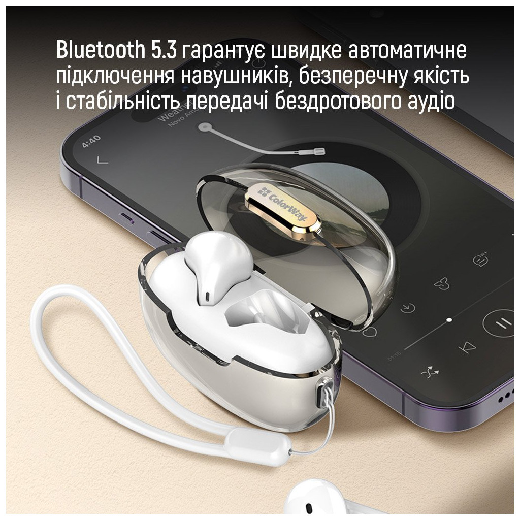 Навушники ColorWay Slim TWS-2 Earbuds White (CW-TWS2WT) - зображення 6