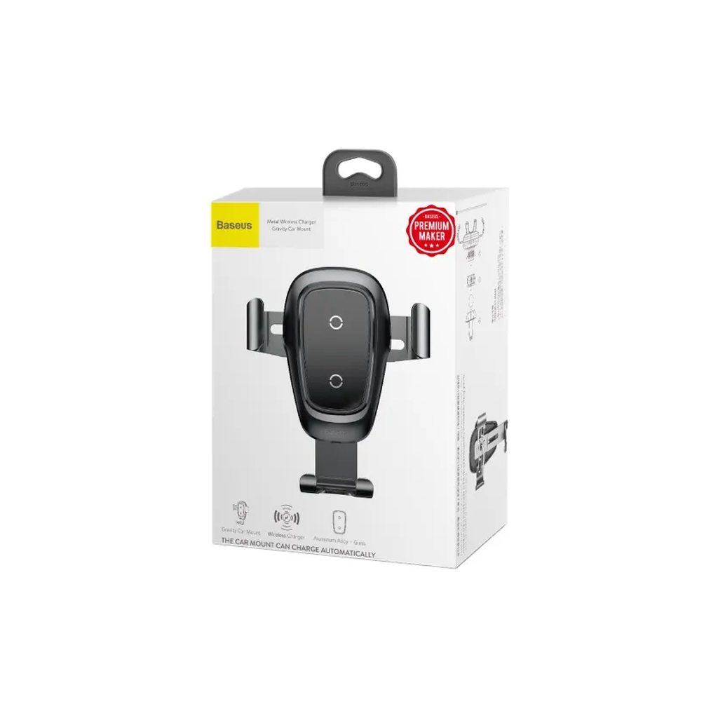 Універсальний автотримач Baseus Metal Gravity with technology Qi 10W (WXYL-B0A) - зображення 7