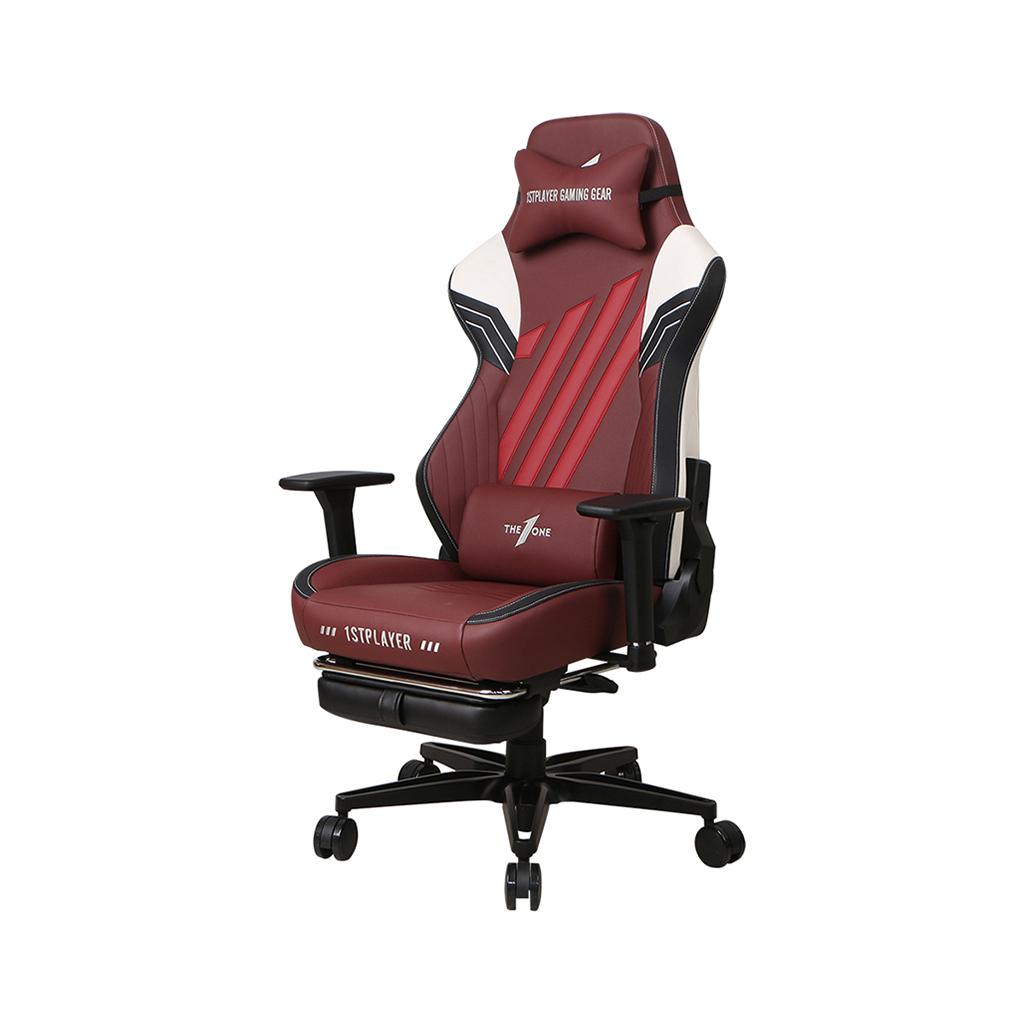 Крісло ігрове 1stPlayer Duke Black-White-Red (Duke BlackWhiteRed) - зображення 1