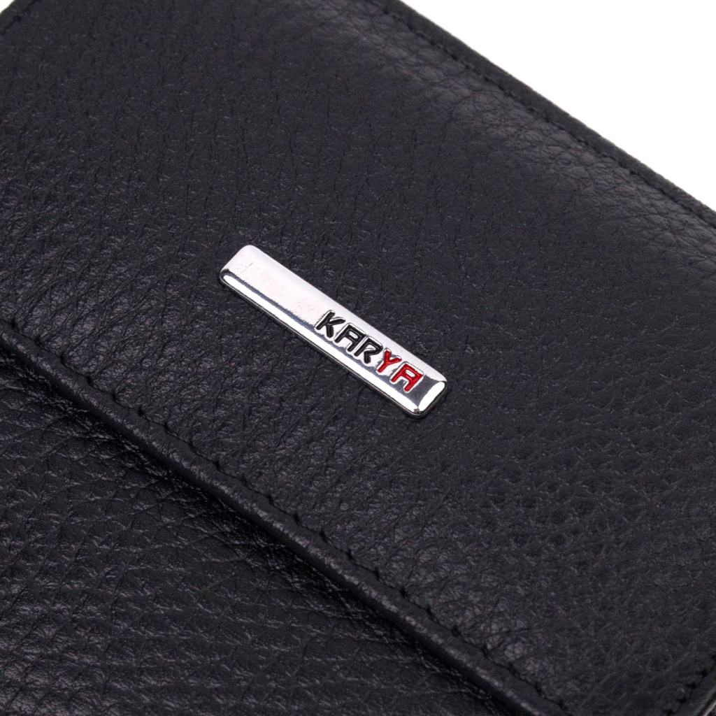 Портмоне Karya З натуральної шкіри Чорне (21315) - зображення 7
