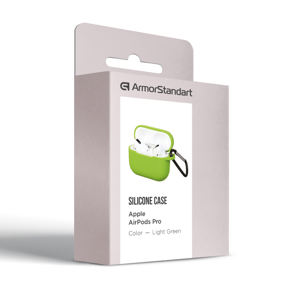 Чохол для навушників Armorstandart Silicone Case для Apple Airpods Pro Light Green (ARM56084) - зображення 4