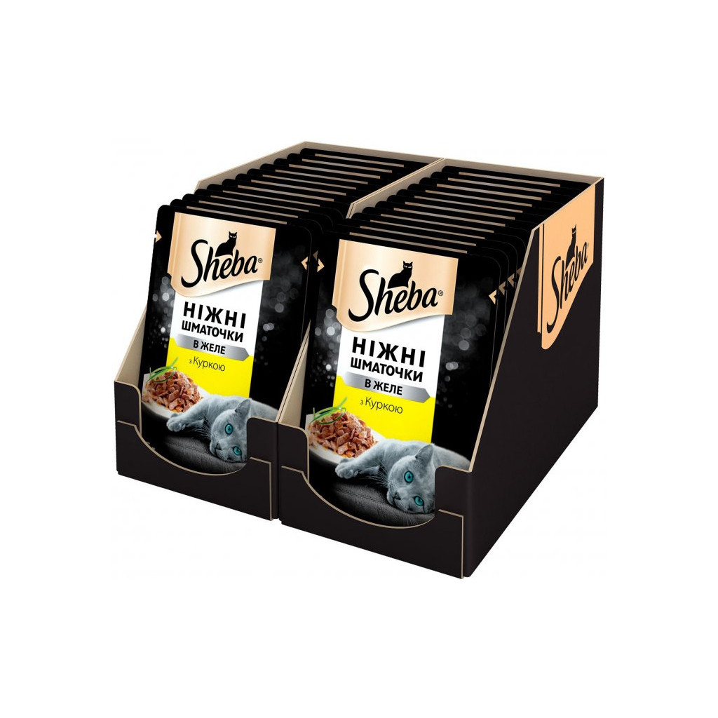 Вологий корм для кішок Sheba cij POU з куркою в желе 85 г (4770608257224) - зображення 3