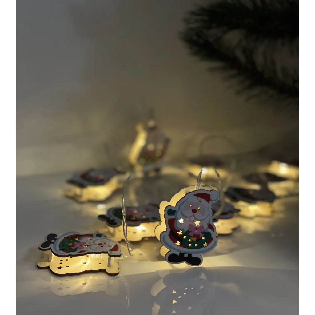 Гірлянда Chomik Санта Клаус 1.65 м 10 LED Теплий білий (5900779854086) - зображення 4