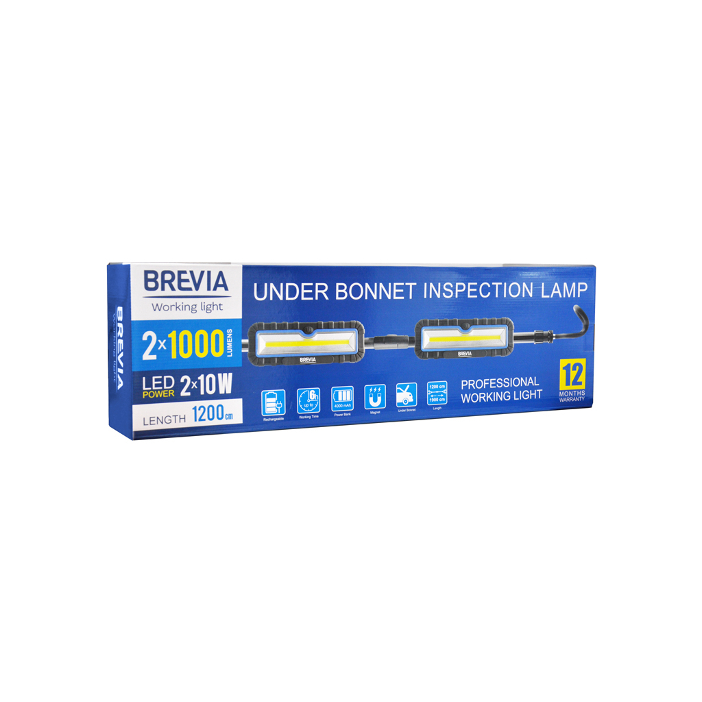 Ліхтар Brevia LED 120-190см. 2x10W COB, 2x1000lm, 2x4000mAh, Power Bank, t (11520) - зображення 3