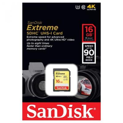 Карта пам'яті SanDisk 16GB SDHC class 10 UHS-I U3 (SDSDXNE-016G-GNCIN) - зображення 2