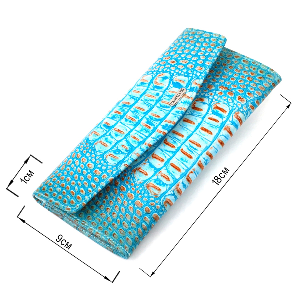 Портмоне Canpellini З натуральної шкіри Блакитне (21703) - зображення 3