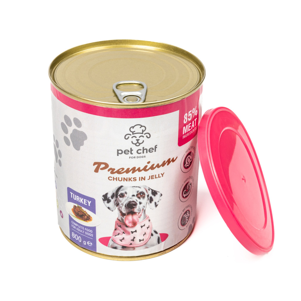 Вологий корм для собак Pet Chef З індичкою 800 г (4820255193670) - зображення 5