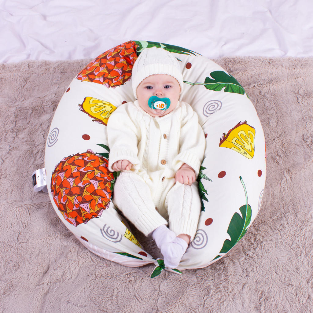 Подушка MirSon для вагітних та годування №8328 Print Line 17-0263 Ananas Бязь 30х170х20 см (2200006200536) - зображення 1