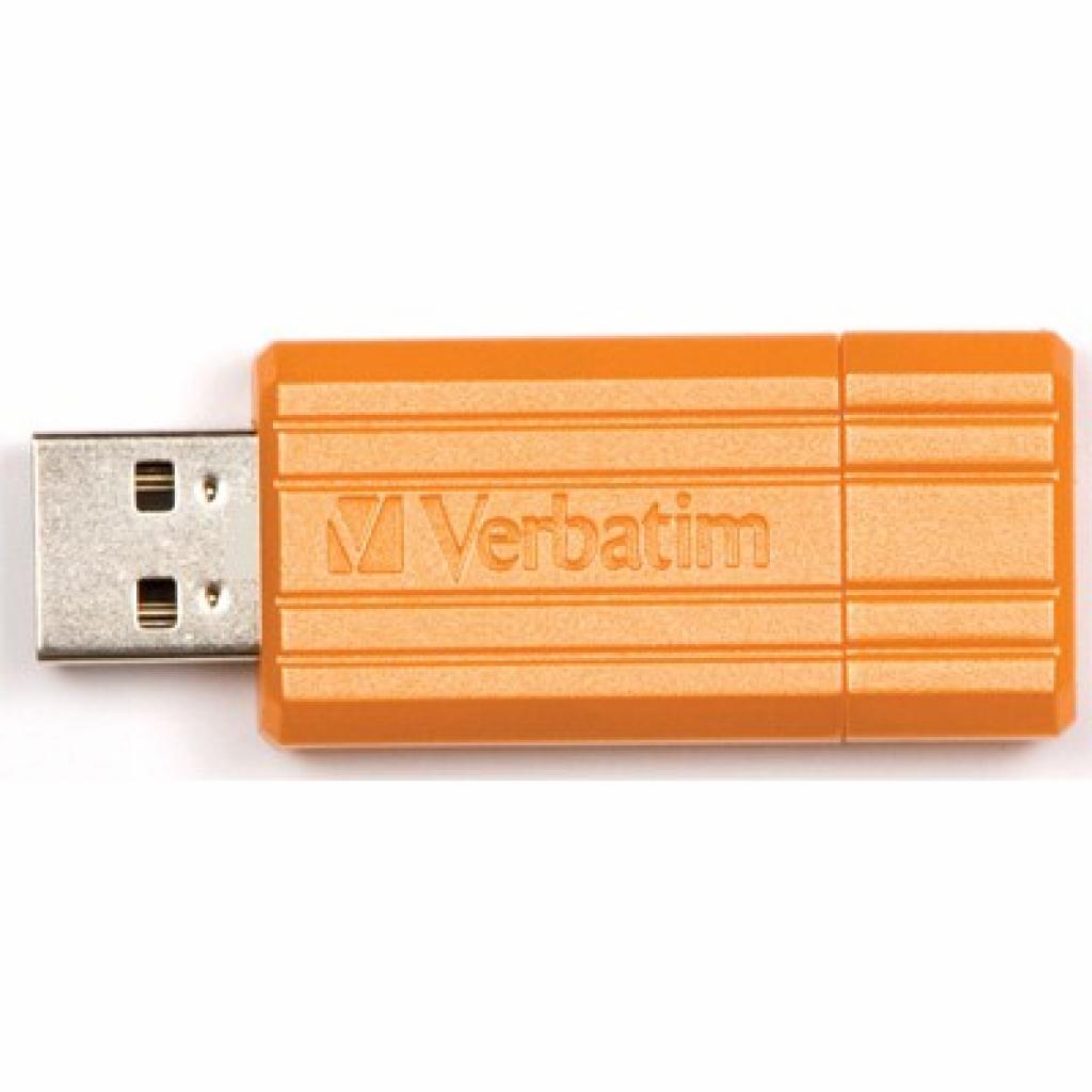USB флеш накопичувач Verbatim 8Gb Store'n'Go PinStripe orange (47389) - зображення 1