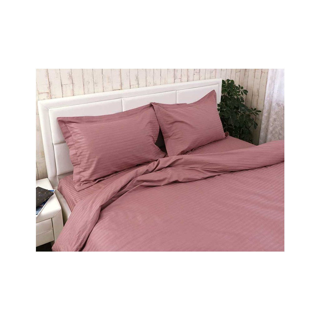 Постільна білизна Руно Сатин-страйп сімейна (6.50ДУ_Пудра) - зображення 4