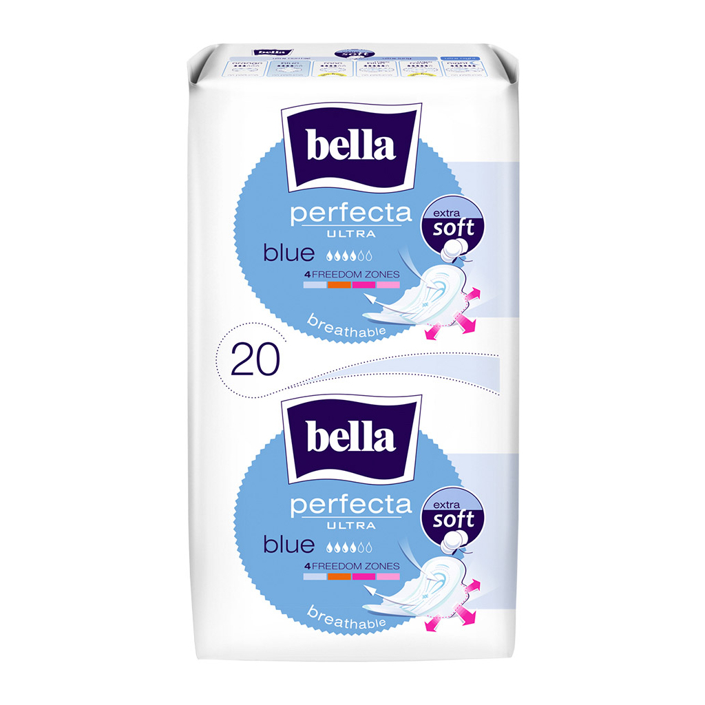 Гігієнічні прокладки Bella Perfecta Blue Soft Ultra 20 шт. (5900516305888/5900516305253) - зображення 1