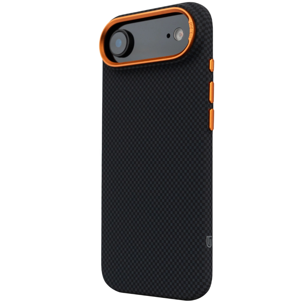 Чохол до мобільного телефона Armorstandart LikeCarbon2 SE MagCase Apple iPhone 17 Air Kevlar Black Orange (ARM89166) - зображення 5