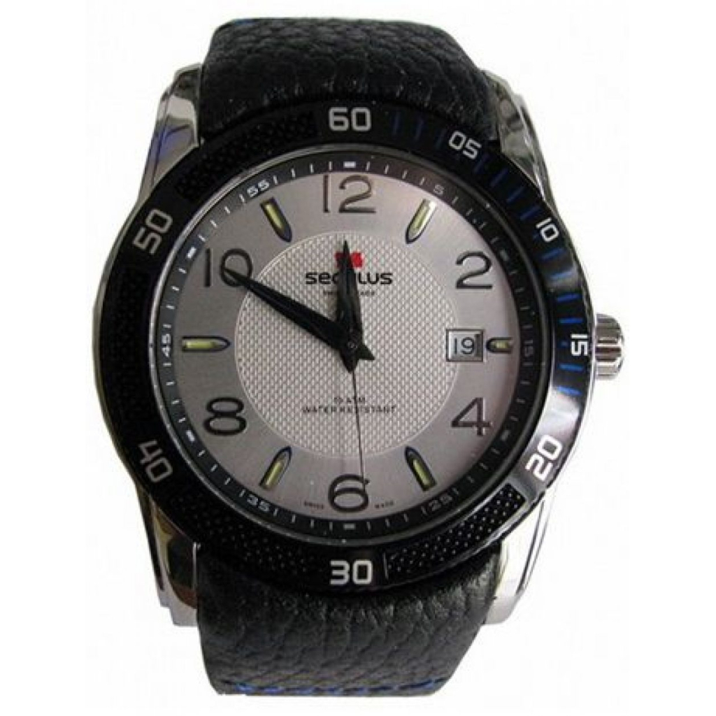 Наручний годинник Seculus 4487.2.715 wht, ss tr-b blu tracks, blk blu strap - зображення 1