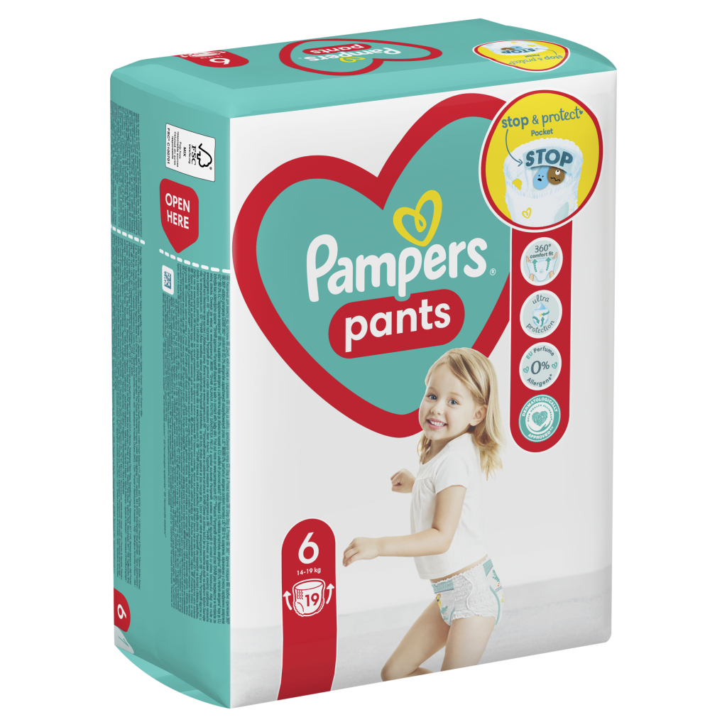 Підгузки Pampers трусики Pants Giant Розмір 6 (14-19 кг) 19 шт (8006540067802) - зображення 3