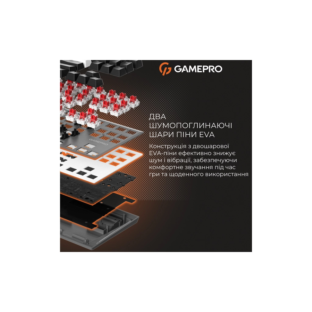 Клавіатура GamePro Genesis Joker Pro MK124G Pro Outemu Red Switch Wireless/Bluetooth/USB UA Gray (MK124G Pro) - зображення 9