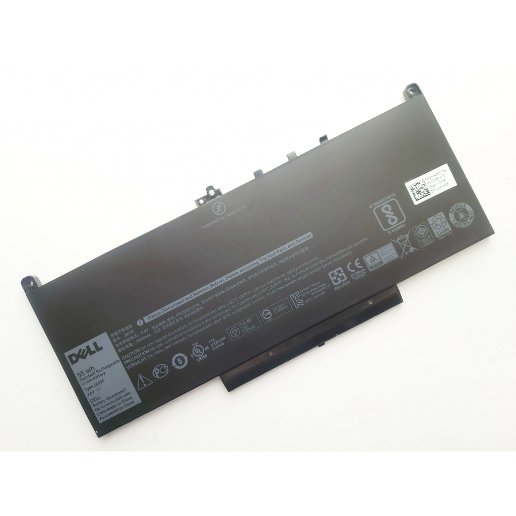 Акумулятор до ноутбука Dell Latitude E7470 J60J5, 55Wh (7300mAh), 4cell, 7.6V, Li-ion (A47691) - зображення 2