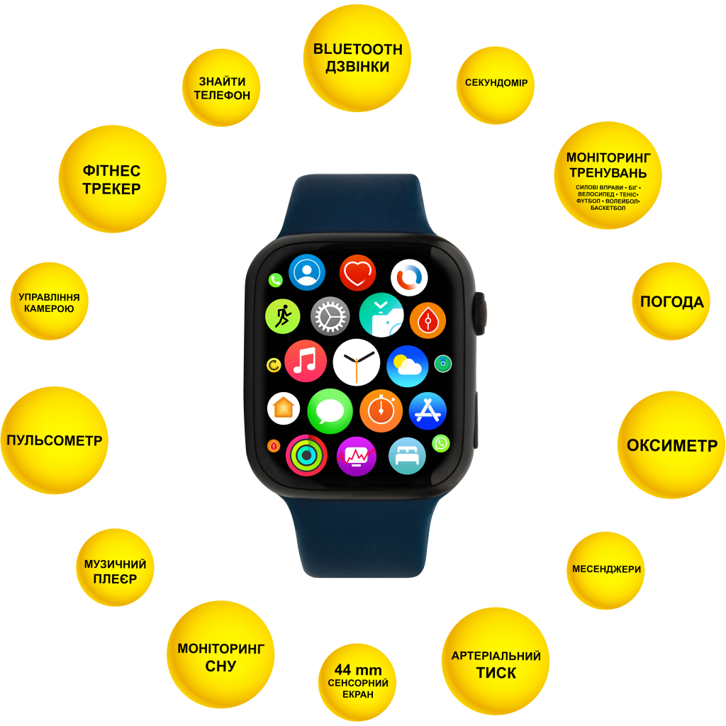 Смарт-годинник AURA X2 Pro 44mm Blue (SWAX244BL) - зображення 4