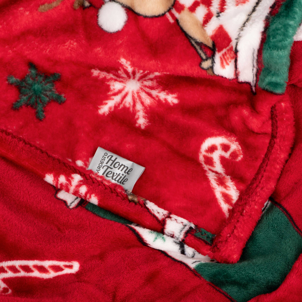 Плед Ardesto Flannel 100% поліестер, веселі олені 160х200 см (ART0117PB) - зображення 9