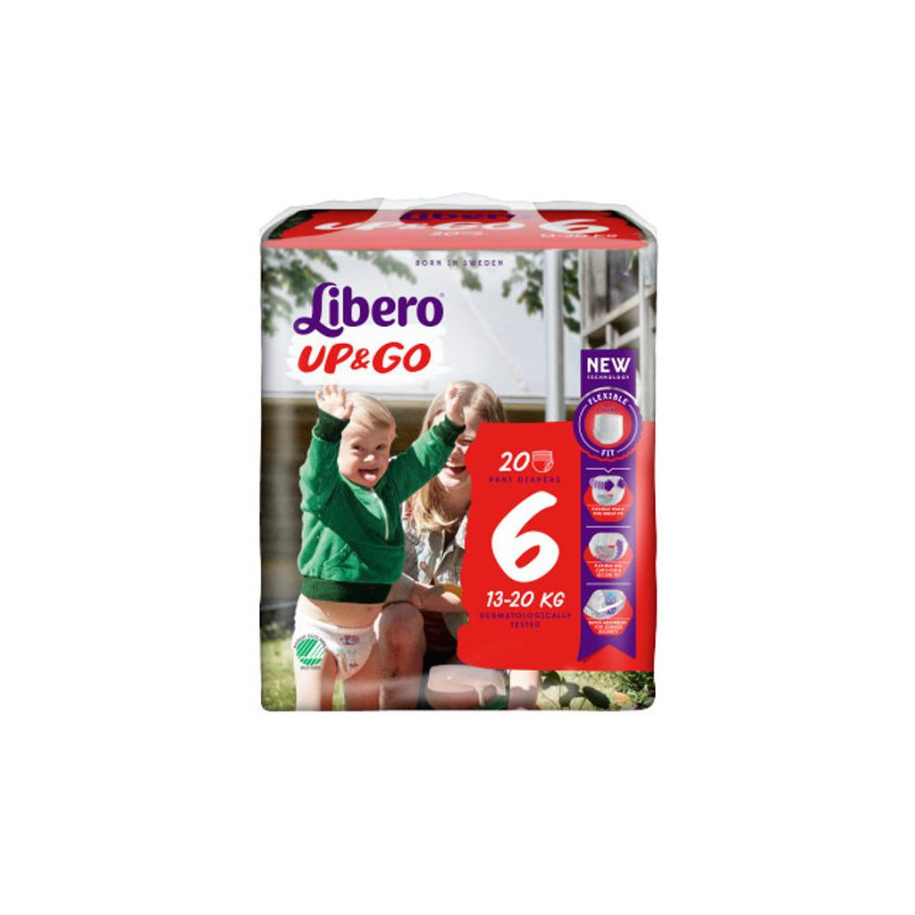 Підгузки Libero Up&Go 6 (13-20 кг) 20 шт (7322540686951) - зображення 2