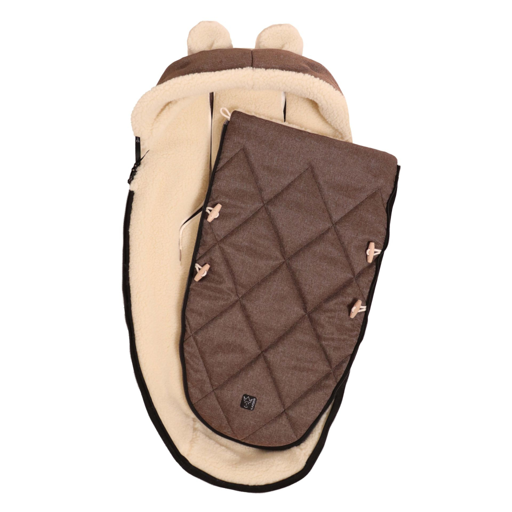 Чохол для ніг Kaiser XL EARS WOOL 2 в 1, зимовий, коричневий (6582575) - зображення 5