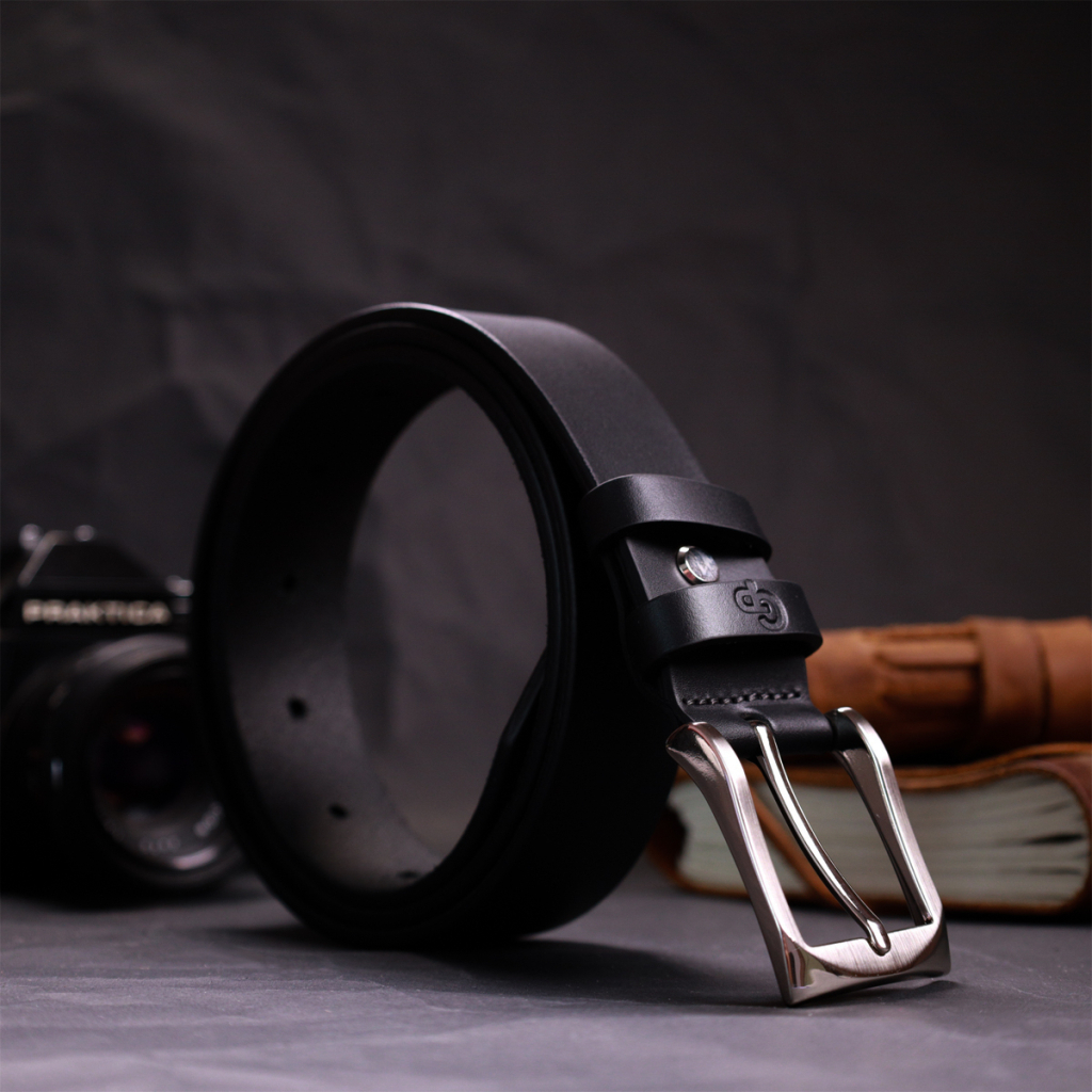 Ремінь Grande Pelle Брючний з натуральної шкіри Чорний (11674) - зображення 8