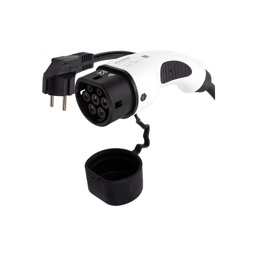 Зарядний пристрій для електромобіля Duosida Type 2 - Schuko (220V), 16A, 3.6кВт, 1-фазное, 5м (EV200276) - picture 3