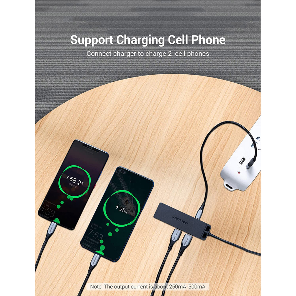 Концентратор Vention USB 3.1 Type-C to 4xUSB 3.0 active black (TGKBB) - зображення 8