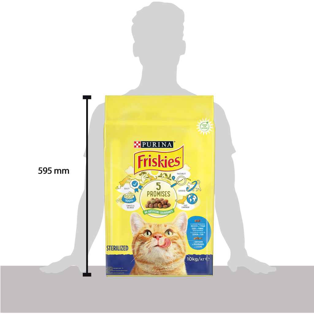 Сухий корм для кішок Purina Friskies Sterile з лососем і овочами 10 кг (7613033205064) - зображення 4