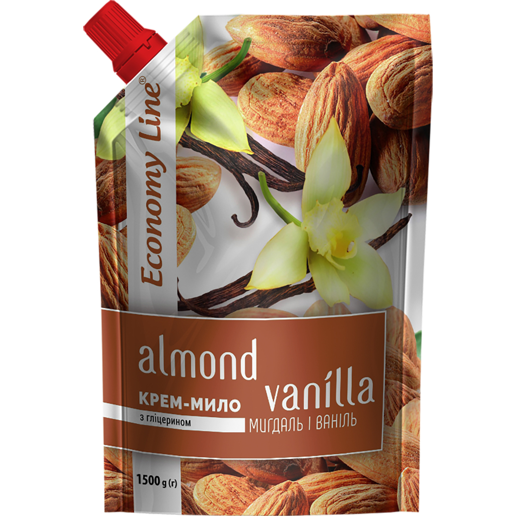 Рідке мило Sama Economy Line Мигдаль і ваніль з гліцерином 1500 г (4820270630792) - зображення 1