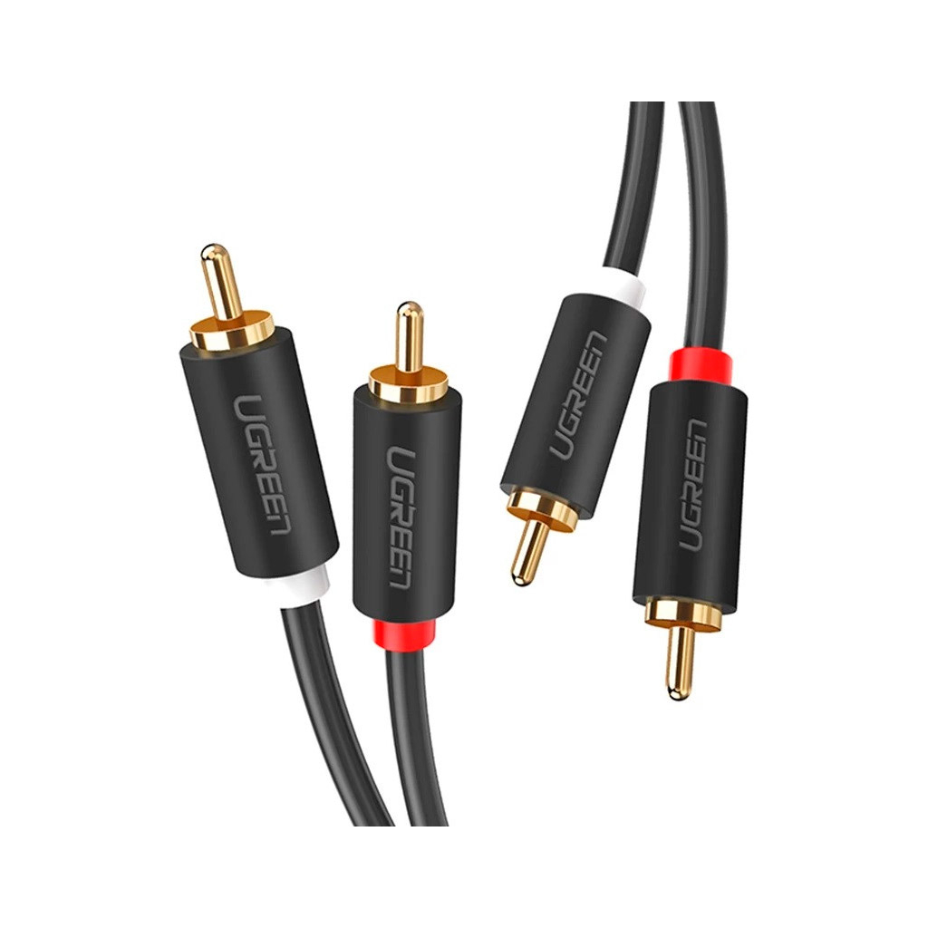 Кабель мультимедійний 2xRCA M to 2xRCA M 1.5m AV104 black Ugreen (10517) - picture 2