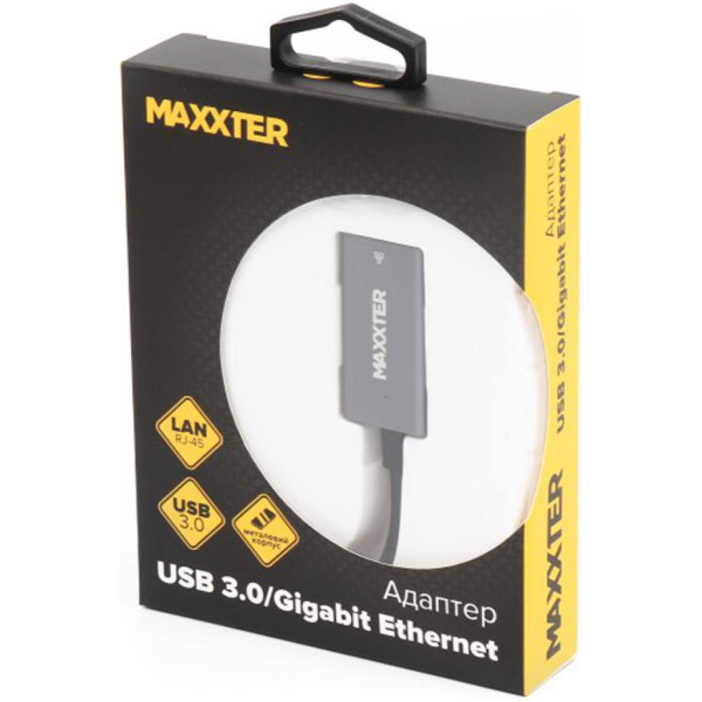 Адаптер USB 2.0 AM to RJ45 Ethernet 1000Mbps Maxxter (NEA-U3-01) - зображення 3