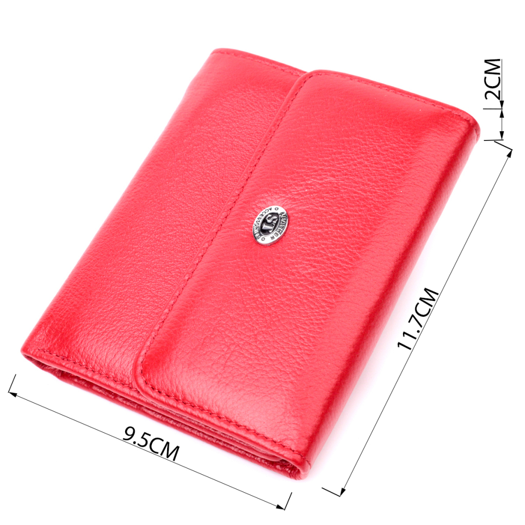 Гаманець ST Leather З натуральної шкіри Червоний (19482) - зображення 3