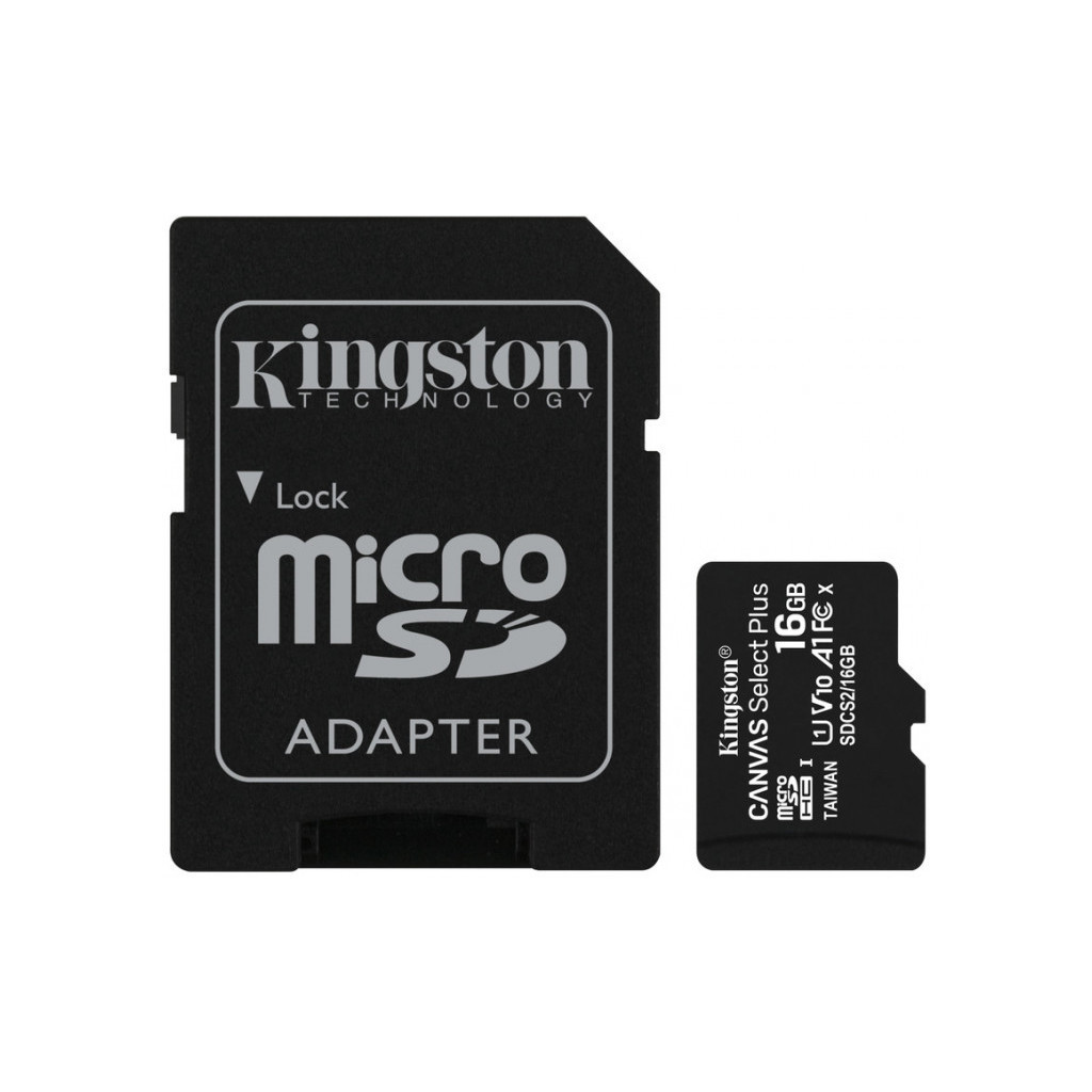 Карта пам'яті Kingston 2x16GB microSDHC Class 10 UHS-I Canvas Select Plus (SDCS2/16GB-2P1A) - зображення 1