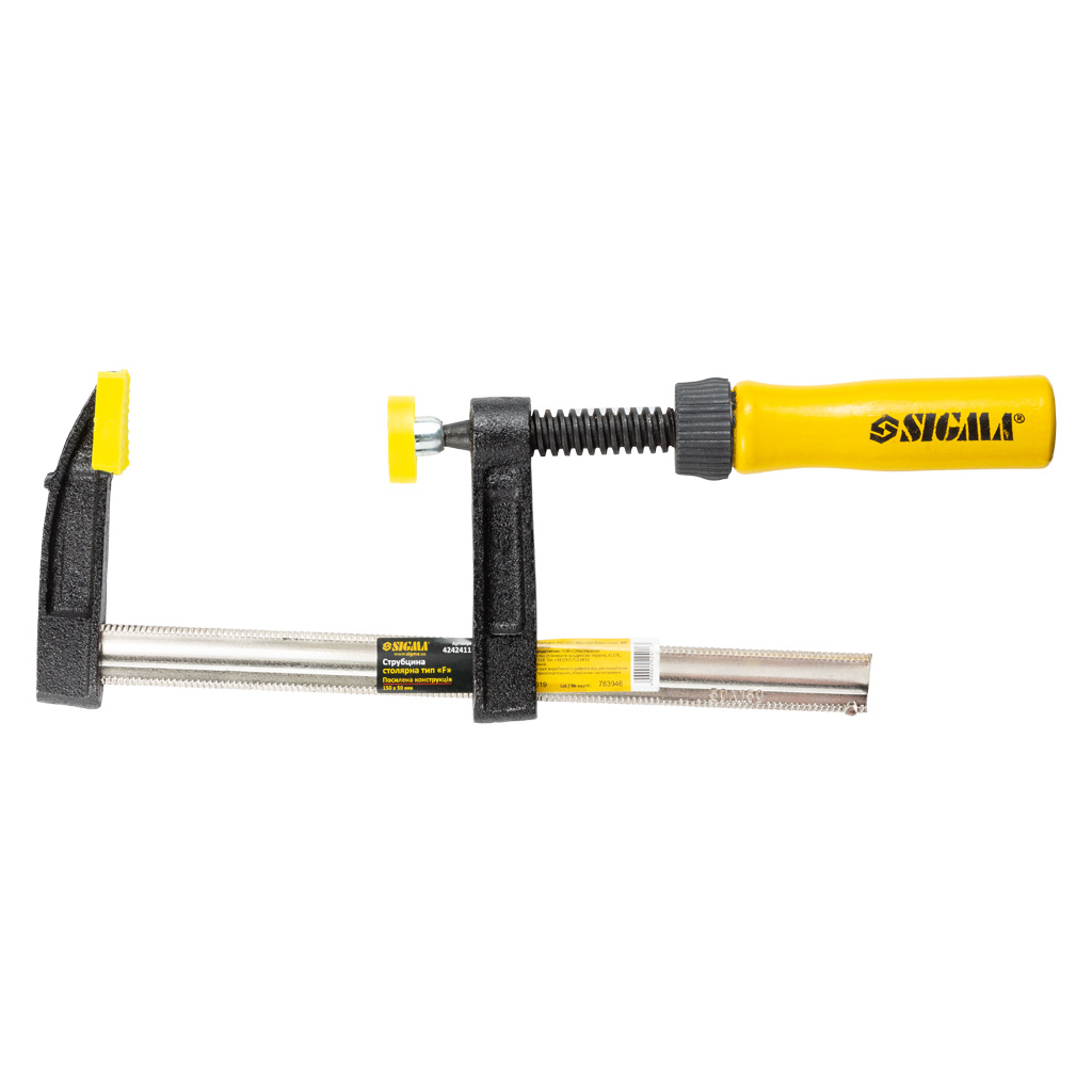 Струбцина Sigma столярна тип F 150x50мм DIN 5117 (4242411) - зображення 2