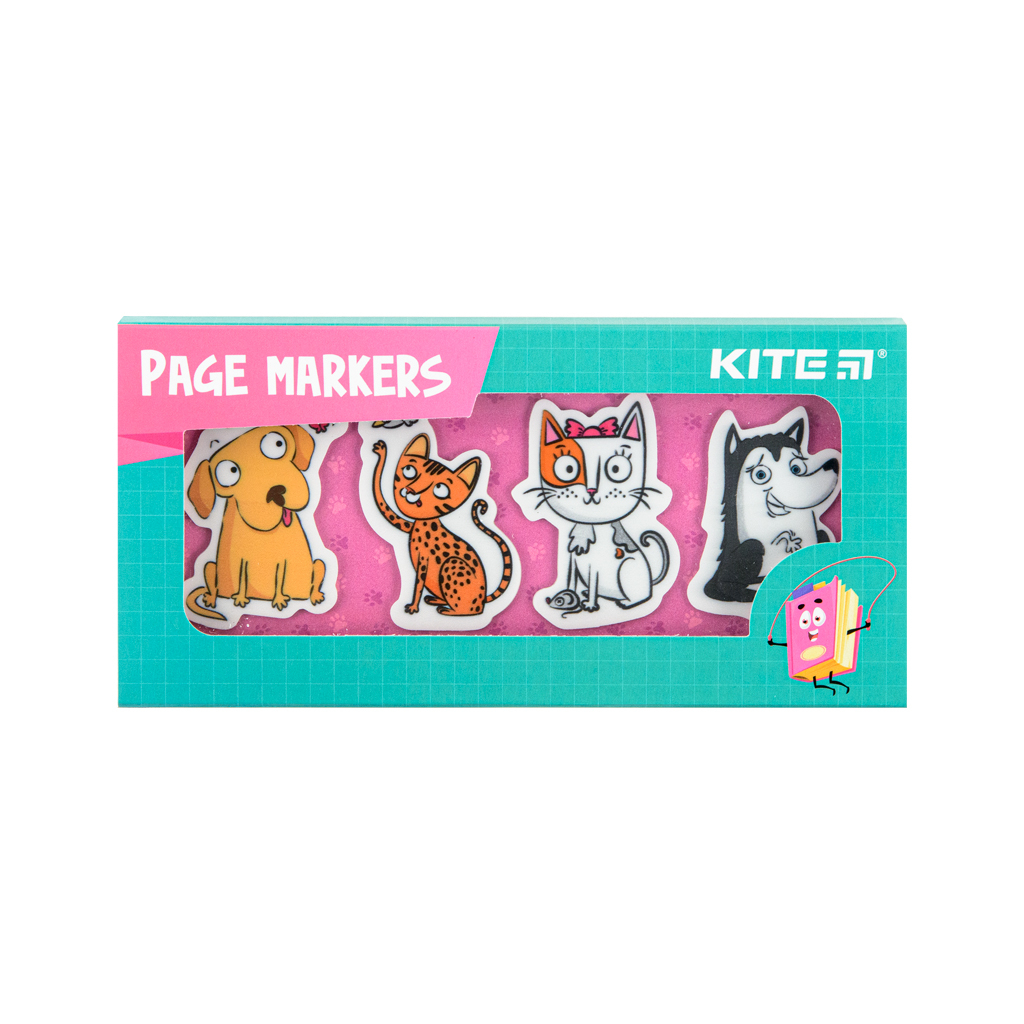 Закладки для книг Kite пластикові Pets 4x20 шт, 35х50 мм (K22-479-5) - зображення 2
