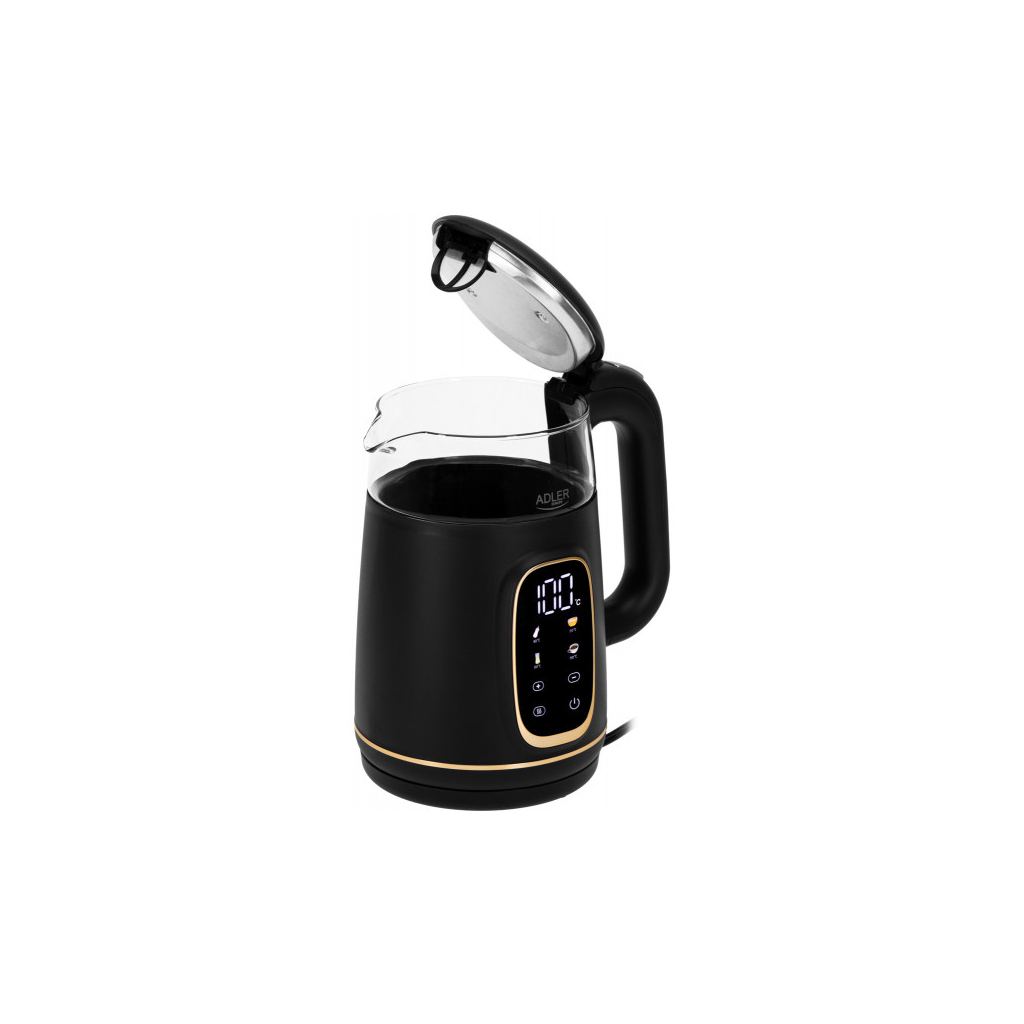 Електрочайник Adler AD 1305 black gold - зображення 3
