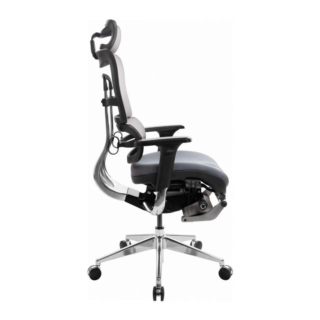 Офісне крісло GT Racer X-802L Bright Gray (X-802L Bright Gray (W-20 B-40)) - зображення 4