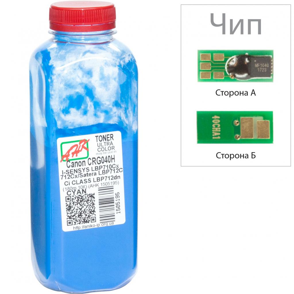 Тонер AHK Canon LBP-710/712, 180г Cyan + chip (1505199) - зображення 1