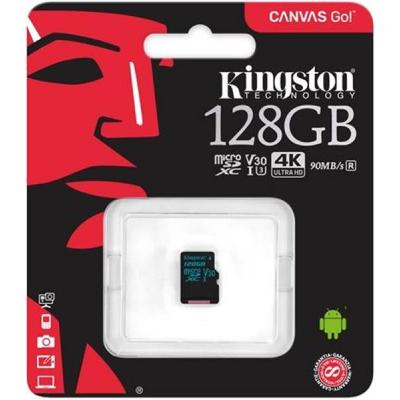 Карта пам'яті Kingston 128GB microSD class 10 UHS-I U3 Canvas Go (SDCG2/128GBSP) - зображення 2