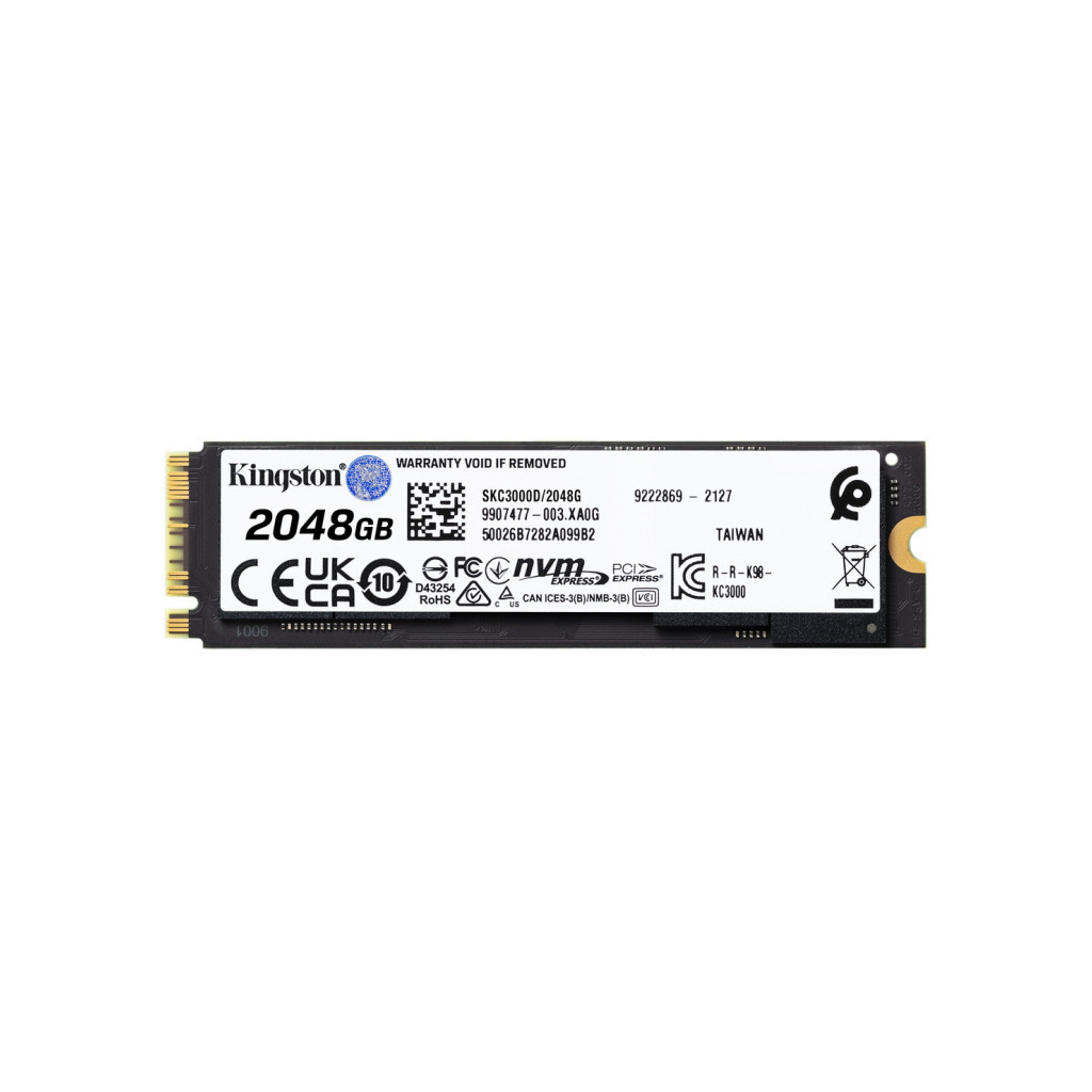 Накопичувач SSD M.2 2280 2TB Kingston (SKC3000D/2048G) - изображение 3
