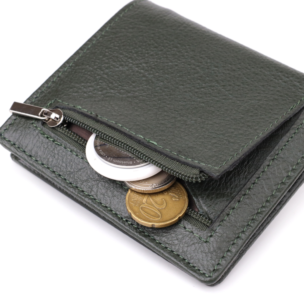 Гаманець ST Leather З натуральної шкіри Зелений (23093) - зображення 7