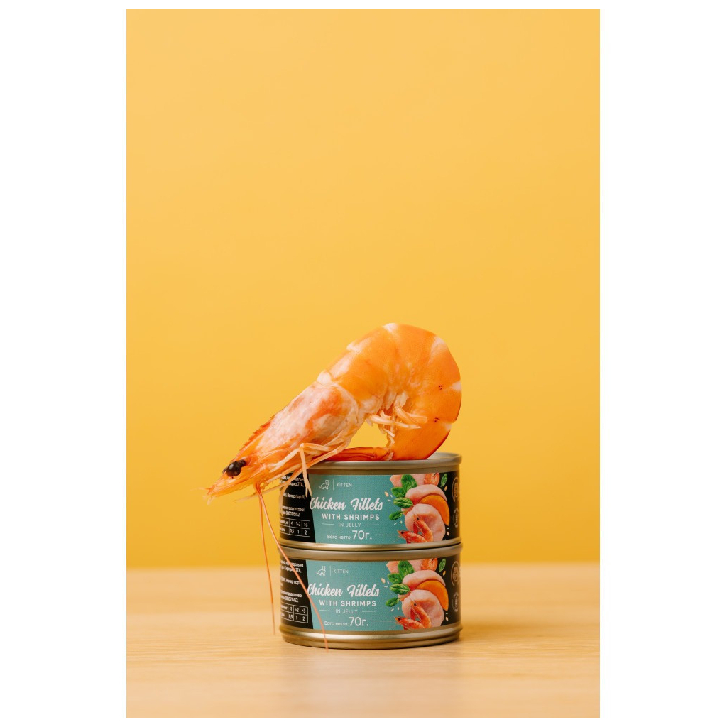Консерви для котів Savory Chicken Fillets rich in Shrimps in Jelly for Kittens 70 г (4820261920963) - зображення 7