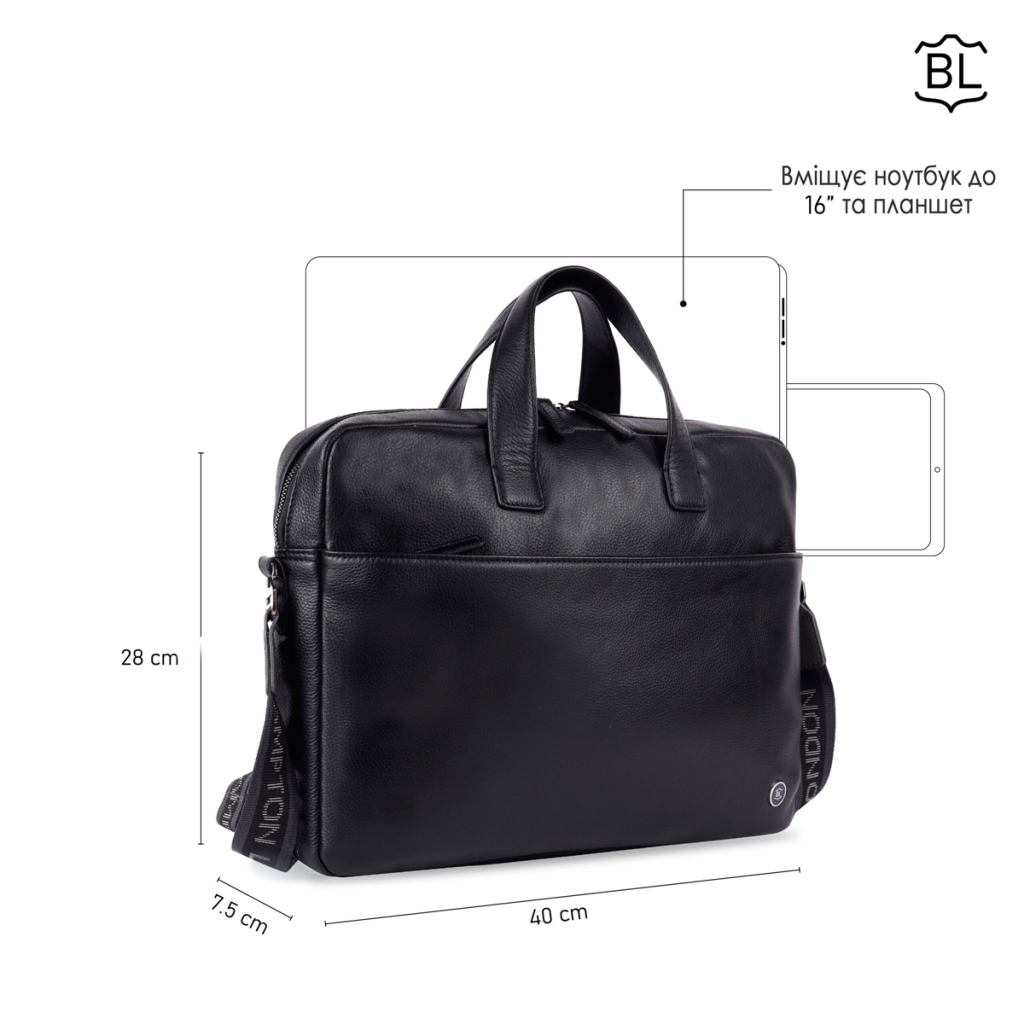 Сумка Brampton London Commandeer Black (64547 BLK) - зображення 10