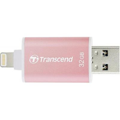 USB флеш накопичувач Transcend 32GB JetDrive Go 300 Rose Gold Plating USB 3.1/Lightning (TS32GJDG300R) - изображение 4