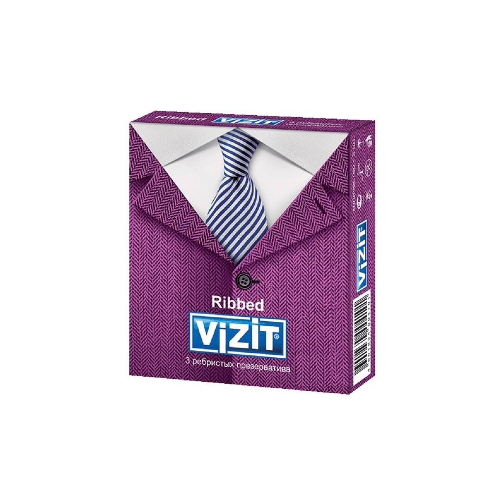Презервативи Vizit Ribbed 3 шт. (4601834004101) - зображення 1