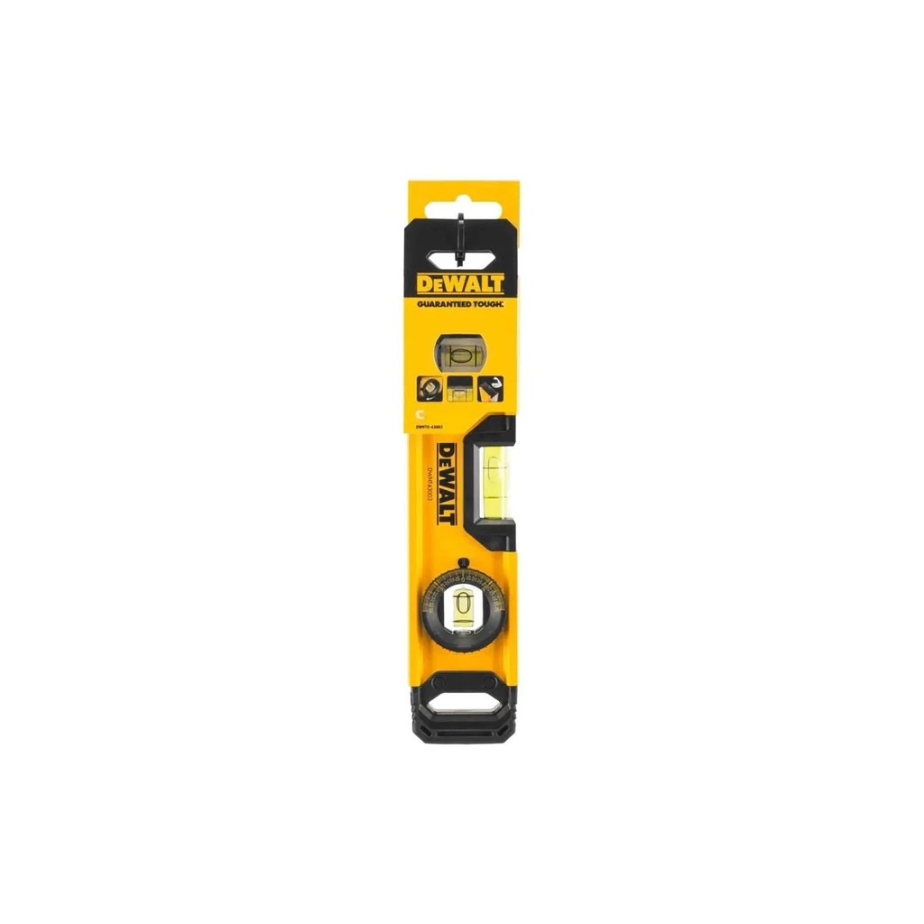 Рівень DeWALT TORPEDO алюмінієвий, 3 капсули, 230 мм (DWHT0-43003) - изображение 3