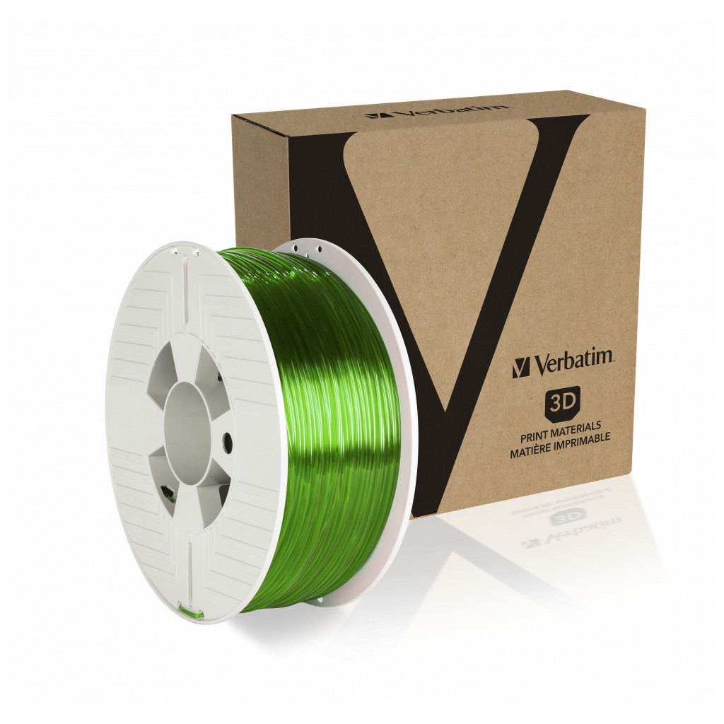 Пластик для 3D-принтера Verbatim PETG, 2,85 мм, 1 кг, green-transparent (55065) - зображення 3
