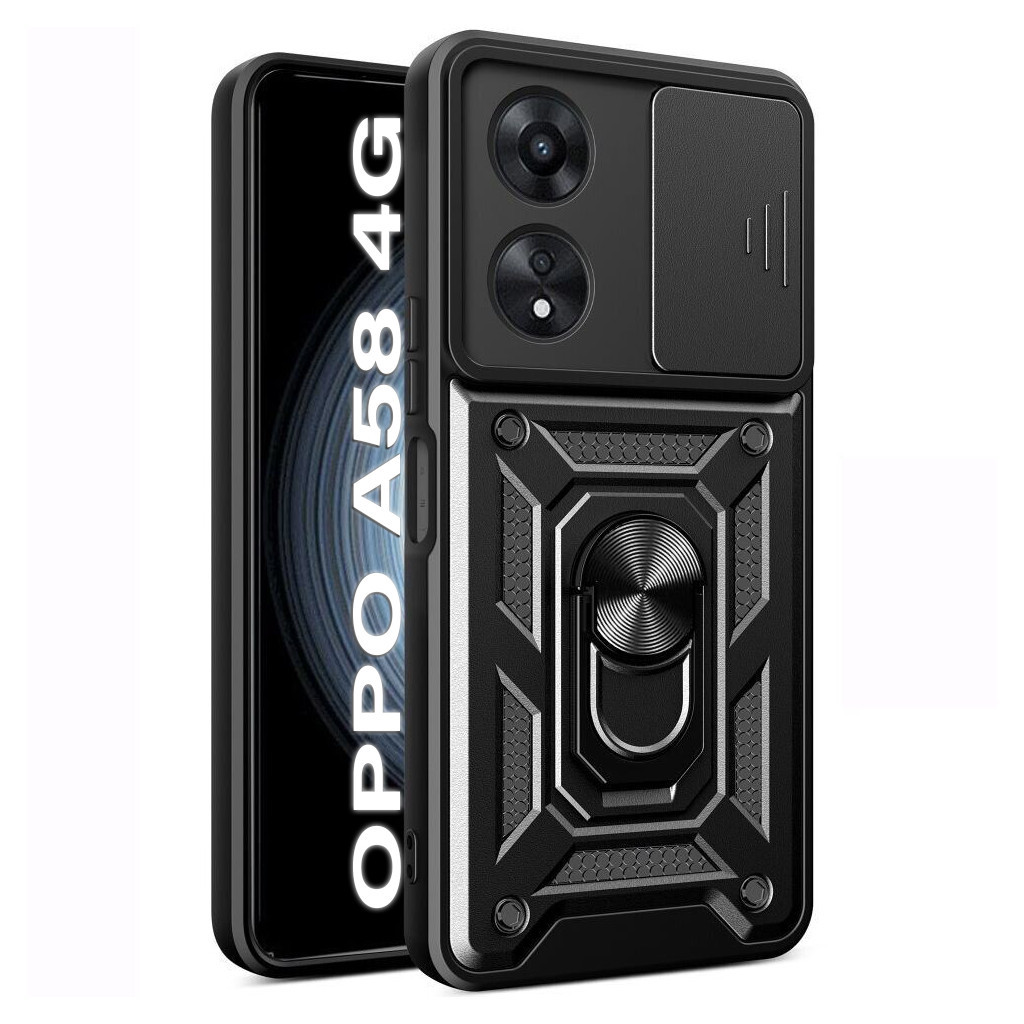 Чохол до мобільного телефона BeCover Military Oppo A58 4G Black (710713) - зображення 1
