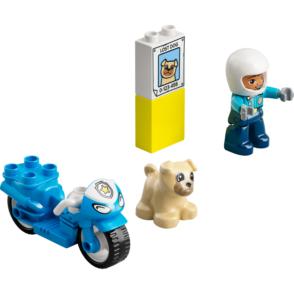 Конструктор LEGO DUPLO Town Поліцейський мотоцикл 5 деталей (10967) - зображення 9